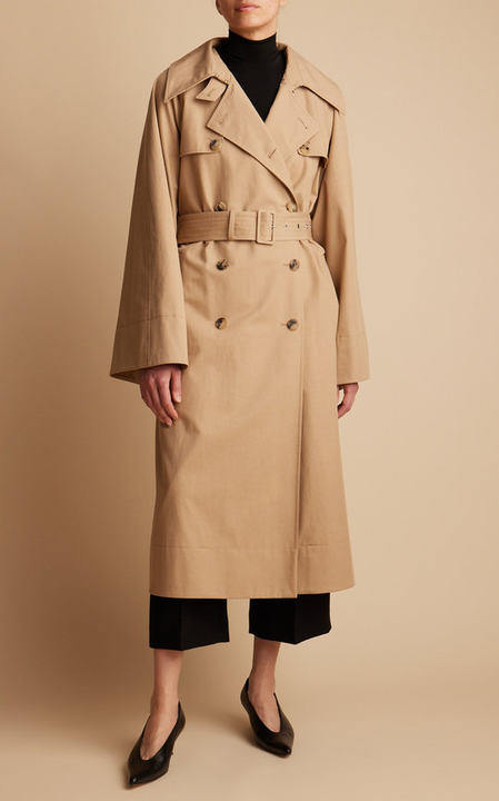 Ivan Belted Double-Breasted Cotton Trench Coat展示图