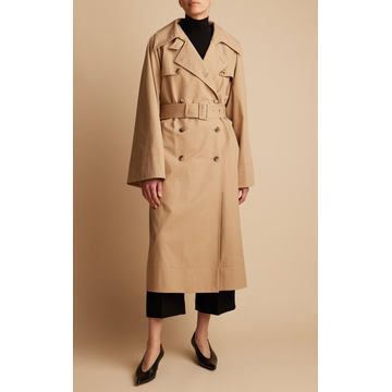 Ivan Belted Double-Breasted Cotton Trench Coat