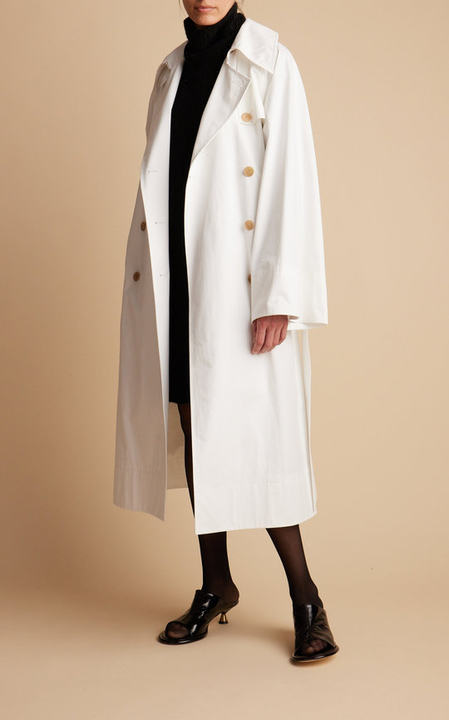 Ivan Double-Breasted Cotton Trench Coat展示图