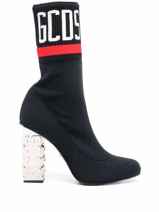 branded sock heel ankle boots展示图