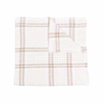 checked wool-blend scarf