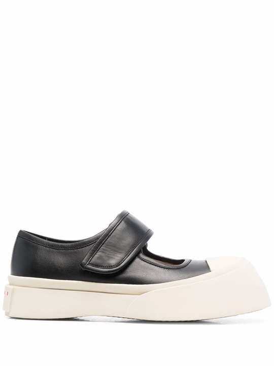 chunky slip-on touch strap sandals展示图