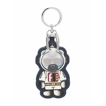 astronaut leather keychain