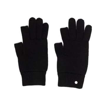 fingerless-detail gloves