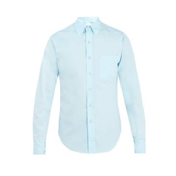 Single-cuff cotton-oxford shirt