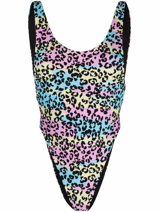 leopard-print low-back swimsuit展示图