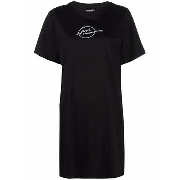 logo print T-shirt dress