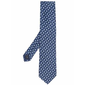 bird-motif silk tie