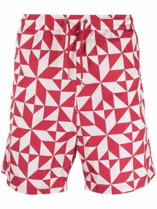 geometric print shorts展示图