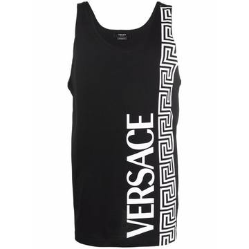 logo-print tank top