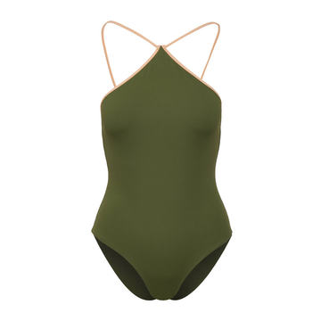 Green Manuscript Of Love One-Piece Swimsuit