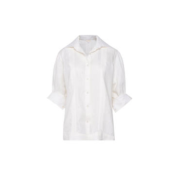 Anhelos De Paz Guayabera Linen Shirt