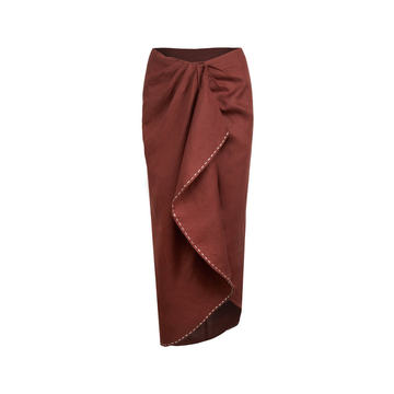 The Terracota Ancestry Linen Wrap Skirt