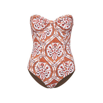 L��Amour Gitan Textured One-Piece Swimsuit