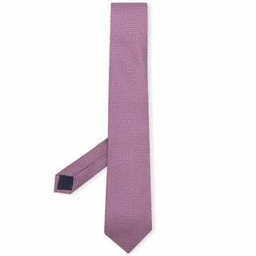 logo-print silk tie