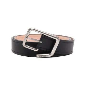 engraved-logo buckle belt