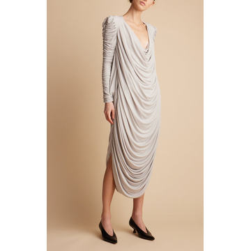 Rya Draped Jersey Midi Dress