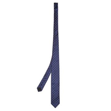 Star-embroidered silk tie