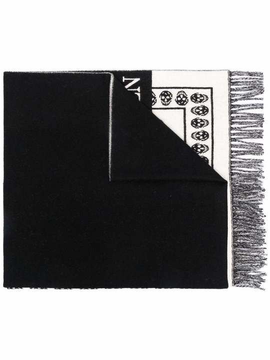 skull-print wool scarf展示图