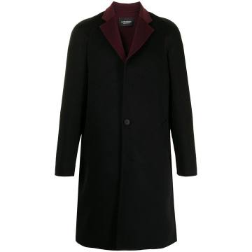 single-breasted woollen coat