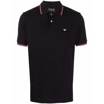 logo-print cotton polo shirt