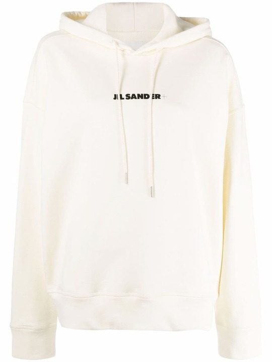 logo-print cotton hoodie展示图