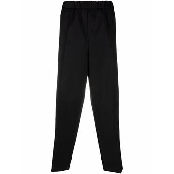 mid-rise straight-leg trousers