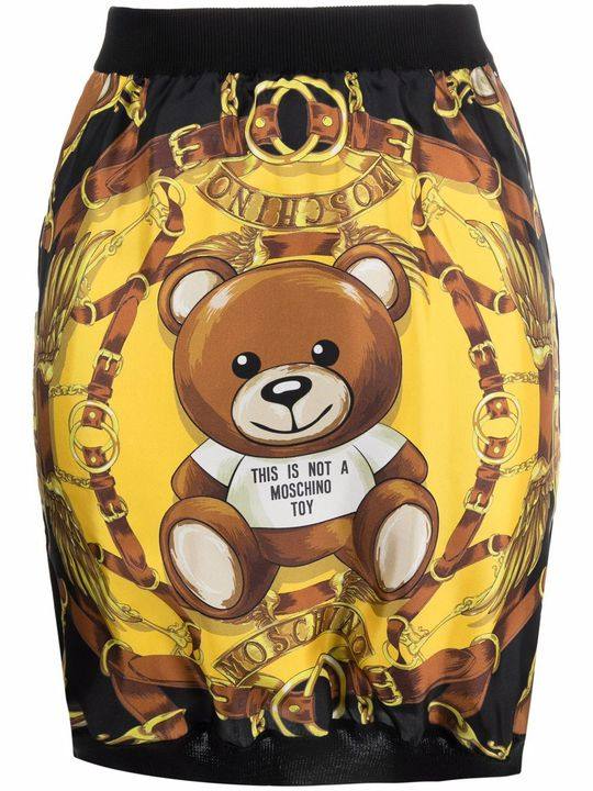 Bear logo印花贴身半身裙展示图