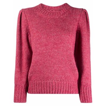 draped-sleeved knitted jumper