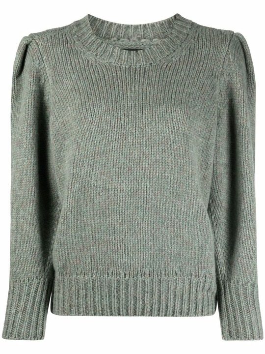 draped-sleeved knitted jumper展示图