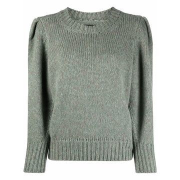 draped-sleeved knitted jumper