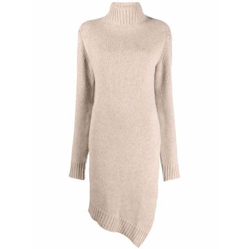 asymmetric high-neck jumper