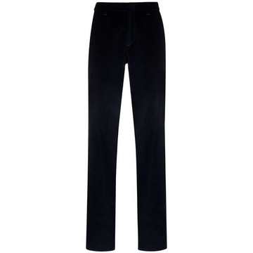 straight leg velvet trousers