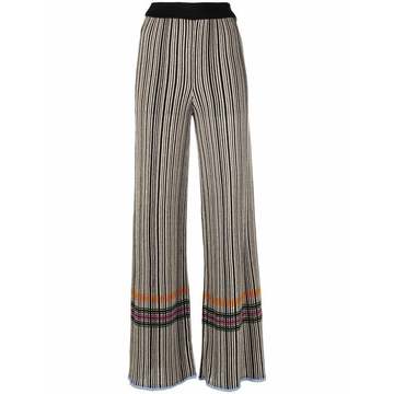 stripe-print trousers