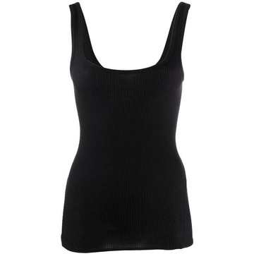 ribbed scoop-neck tank top