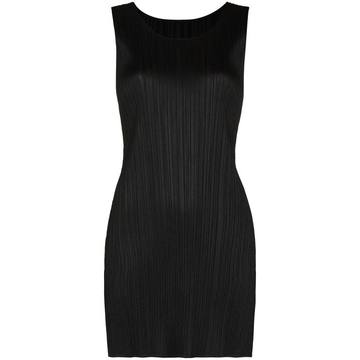 plissê sleeveless mini dress