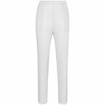 plissê slim leg trousers