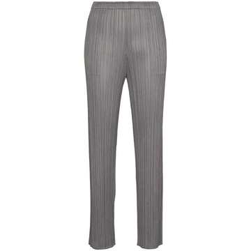 pleated cropped trousers