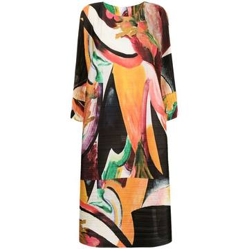 graphic-print midi dress