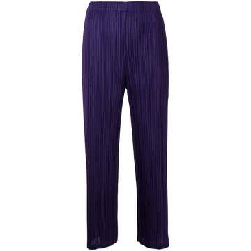 pleated pull-on trousers