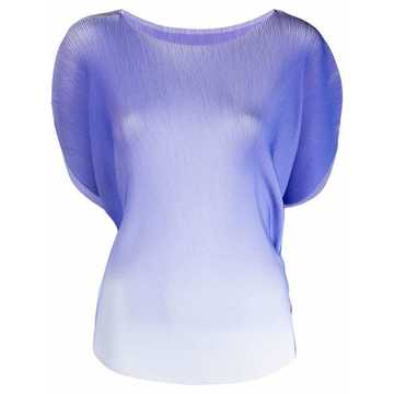 pleated ombré blouse