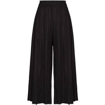 pleated high-rise culottes