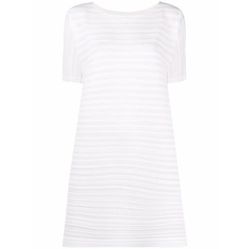 pleated T-shirt dress