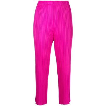 pleated cropped trousers