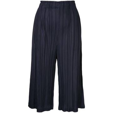 cropped plissé culottes