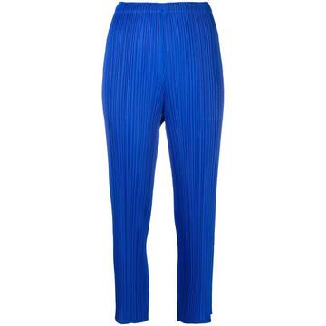 pleated cropped trousers