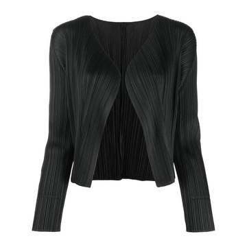 open front pleated jacket