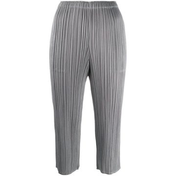 cropped pleated trousers