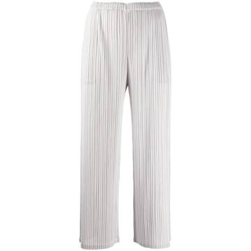 cropped pleated trousers