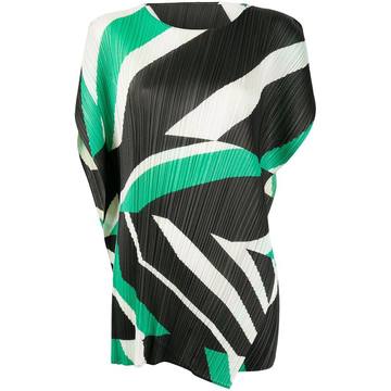 pleated colour-block mini dress